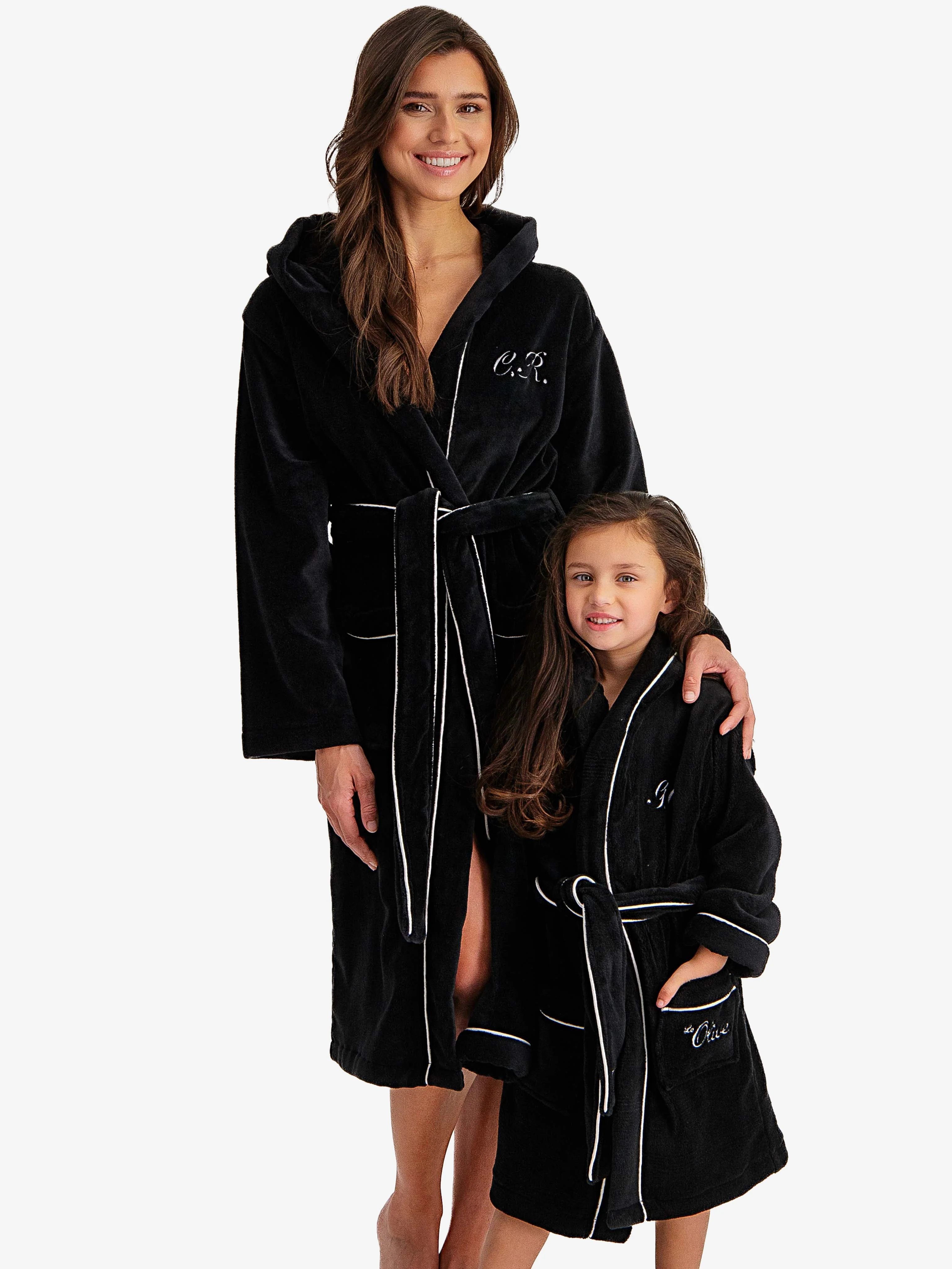 Badjas Hooded Black Kids - Image 4