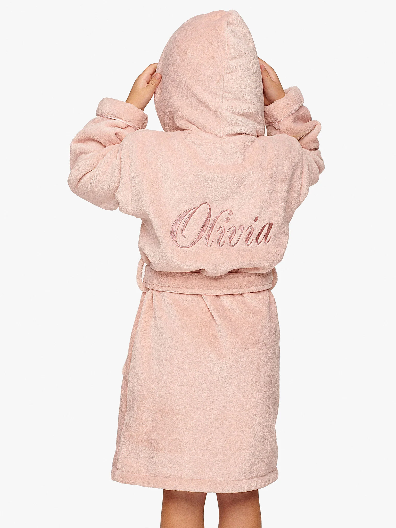 Badjas Hooded Orchid Pink Kids - Image 3