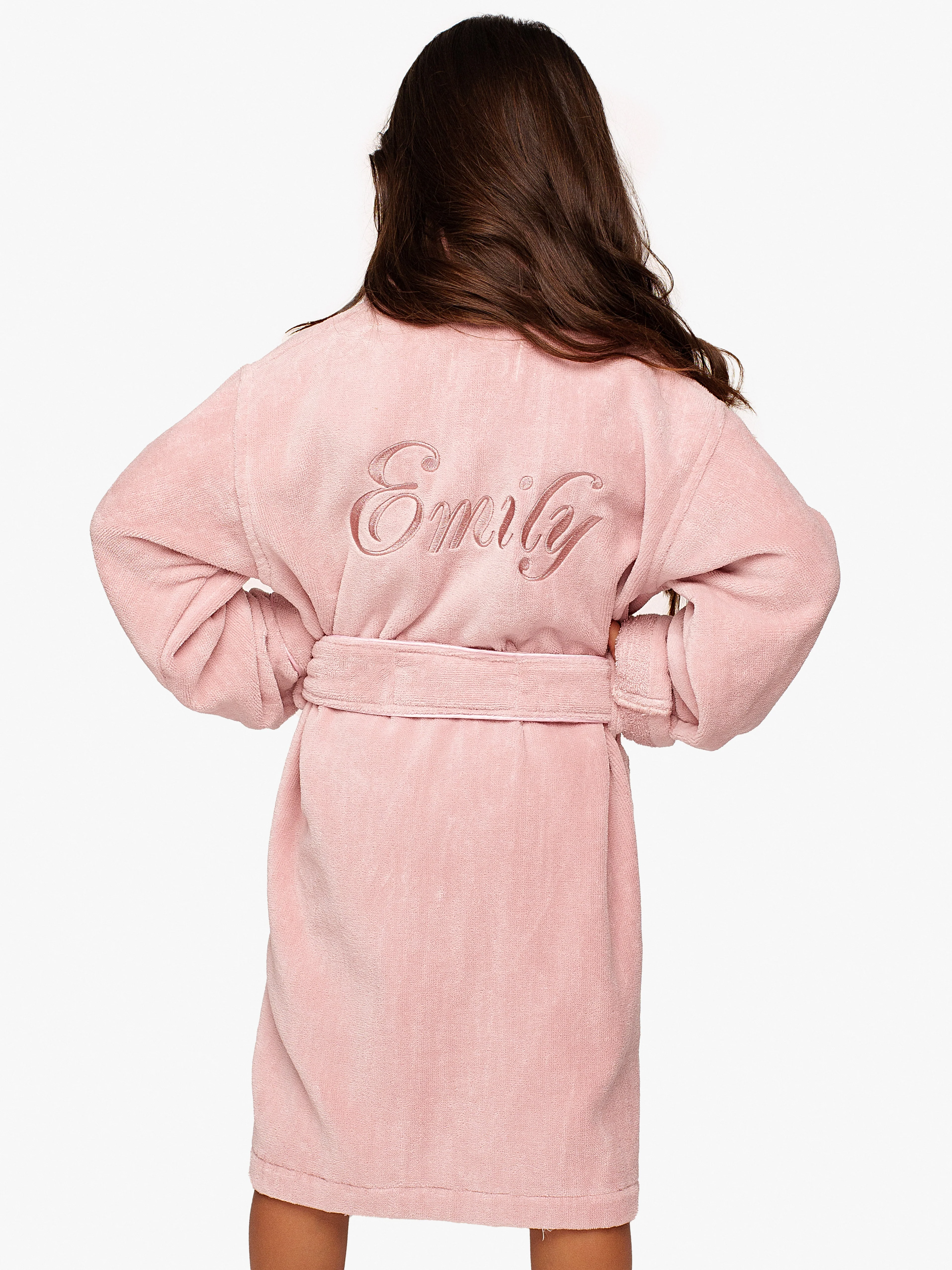 Badjas Katoen Powder Pink Kids - Image 4