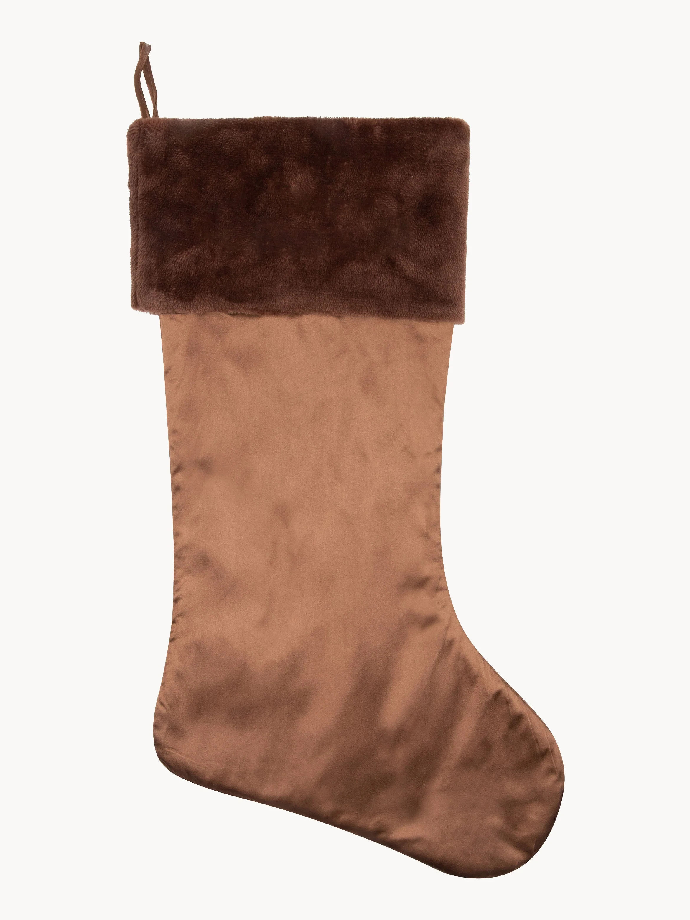 Christmas Stocking Chocolate Brown - Image 3