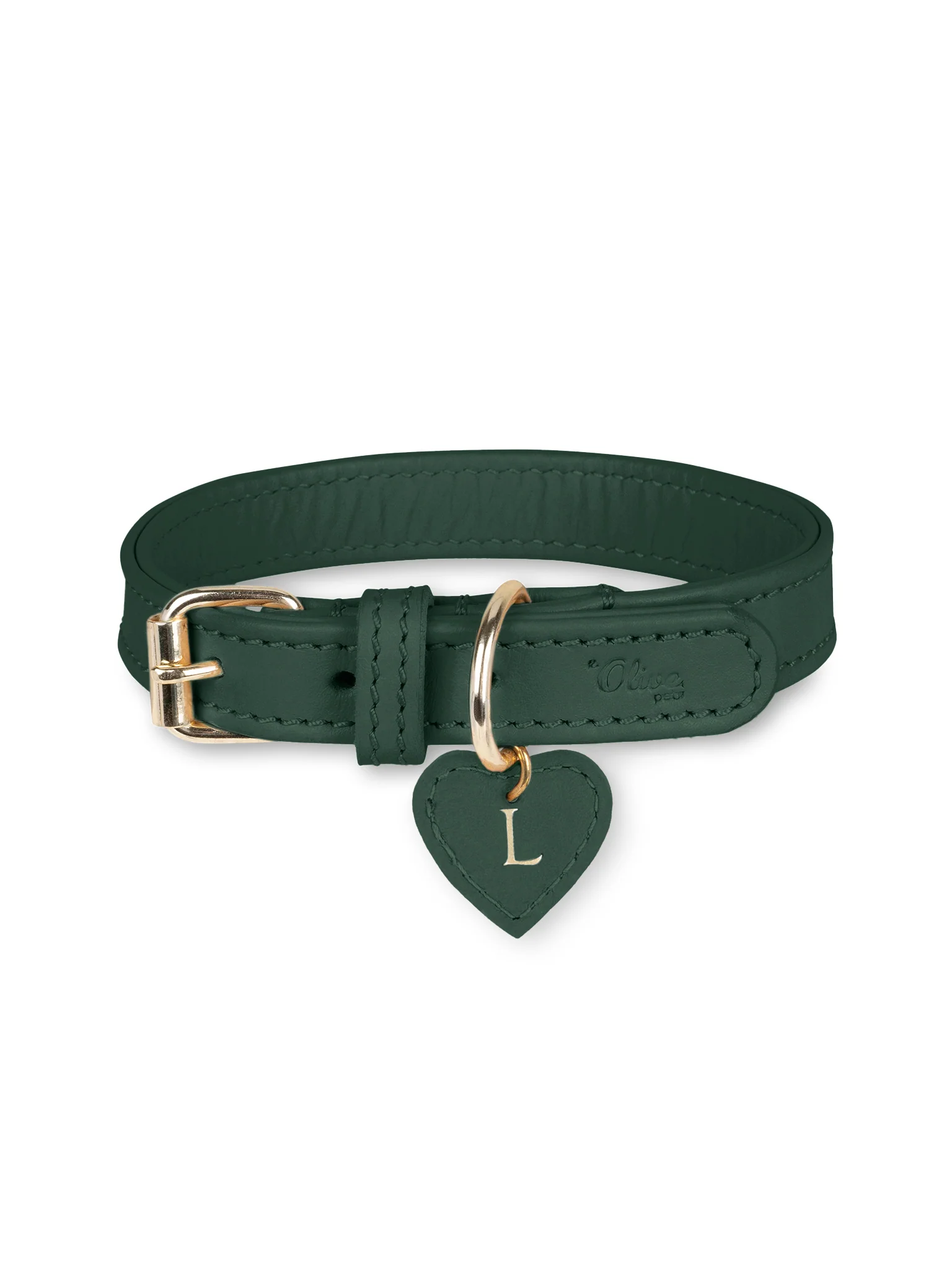 Hondenhalsband Leer Groen - Image 3