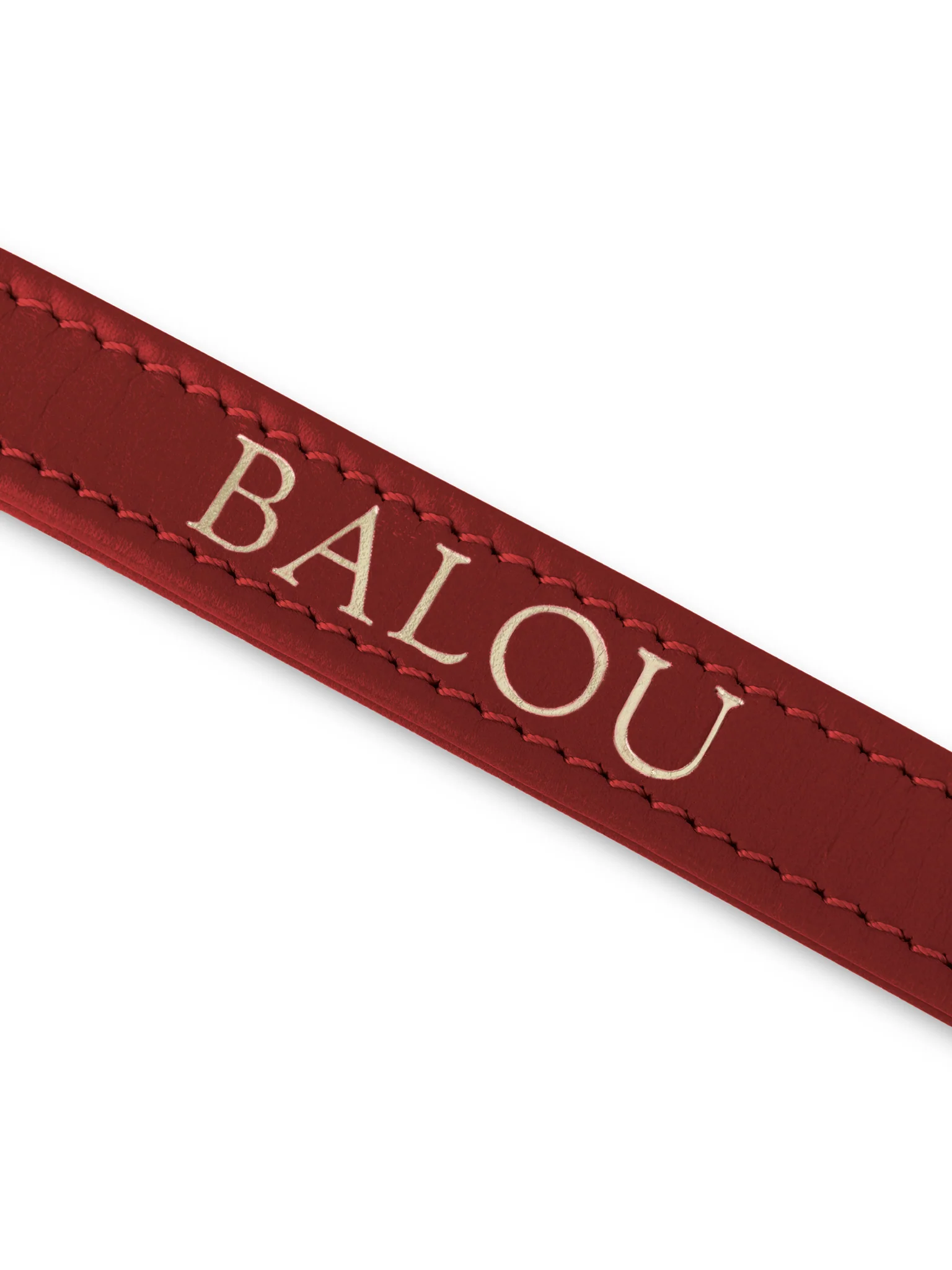 Hondenriem Leer Rood - Image 3