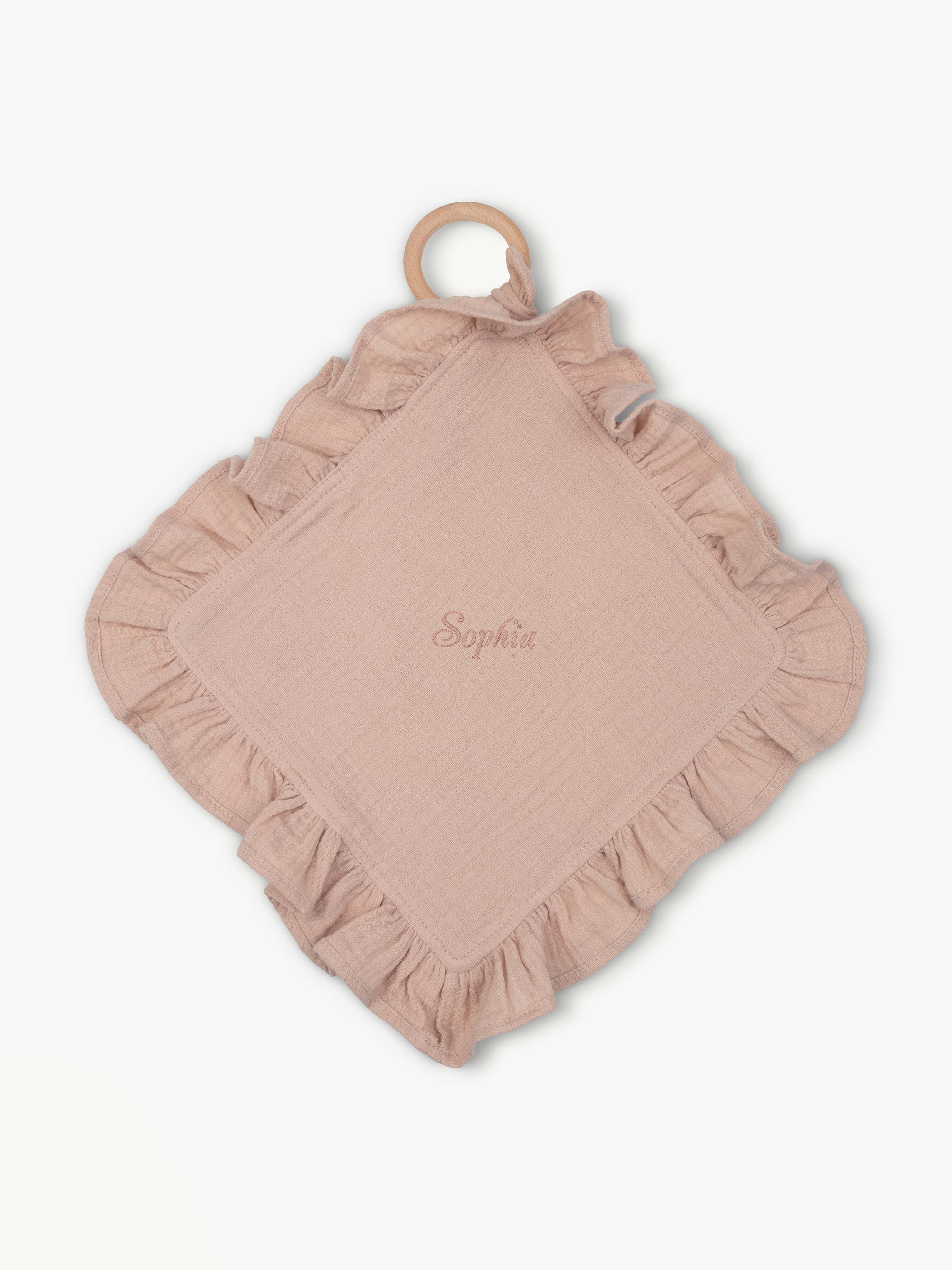 Hydrofiele Ruffle Speendoek Mocca