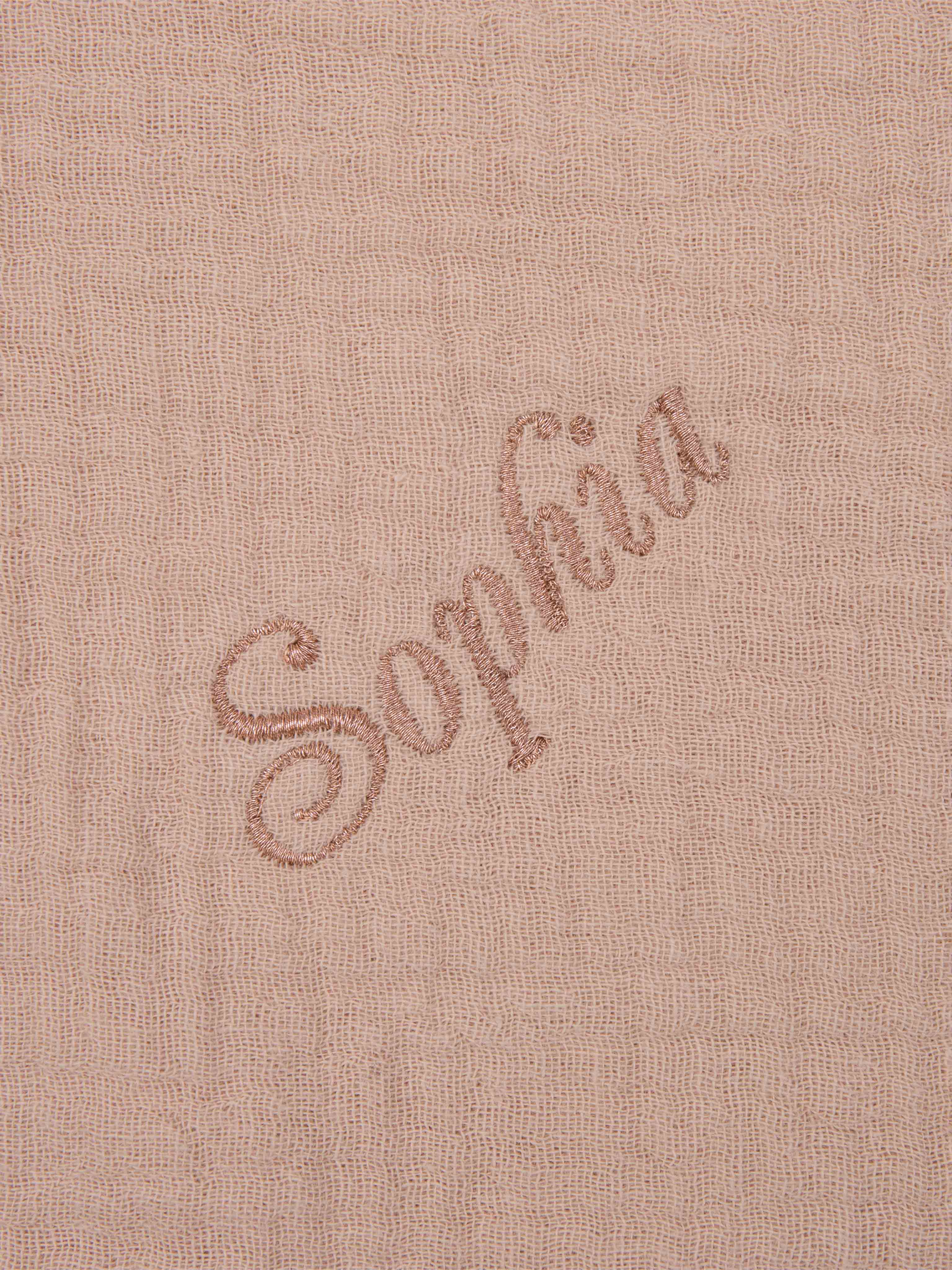Hydrofiele Ruffle Speendoek Mocca - Image 2