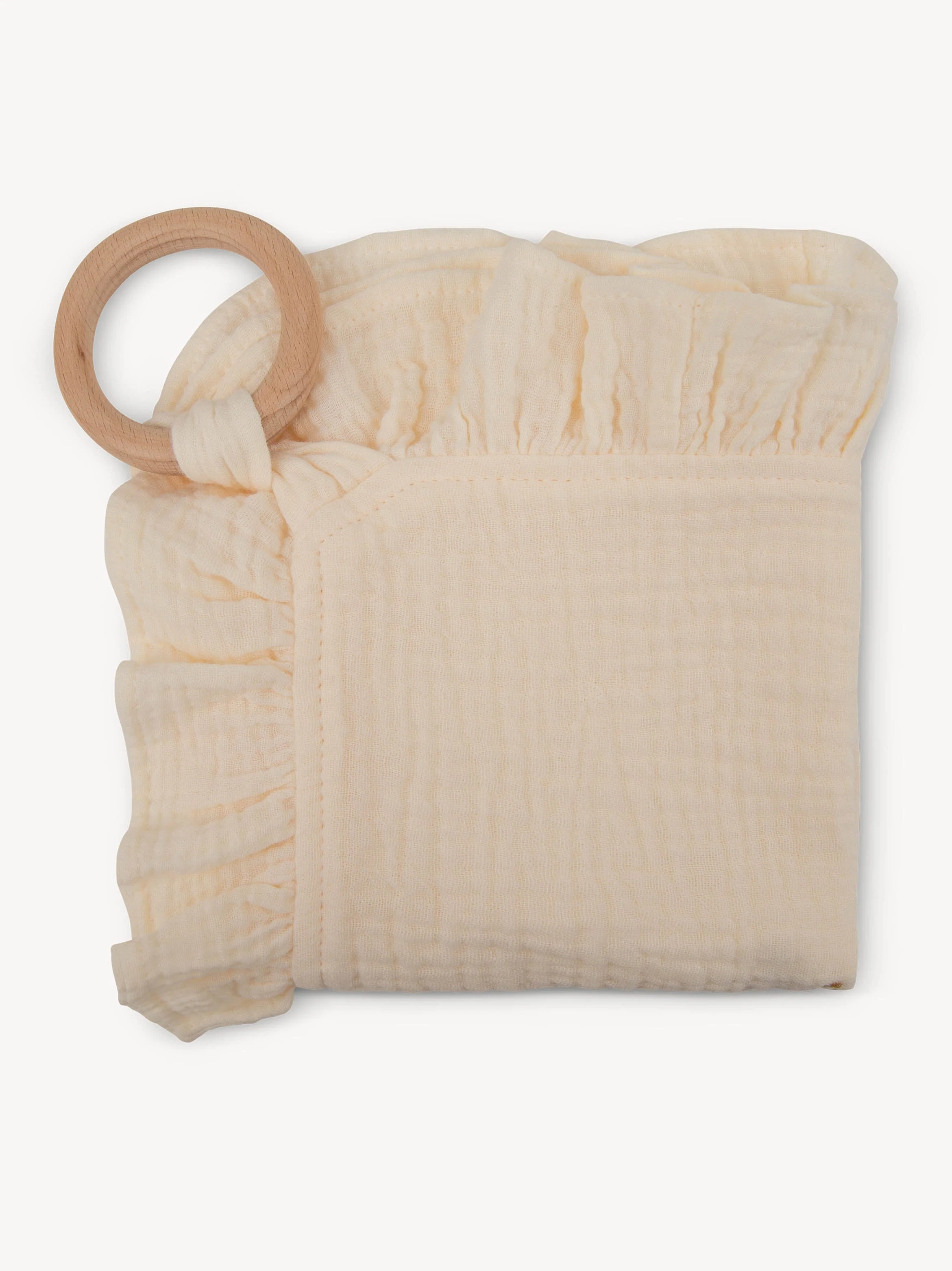 Hydrofiele Ruffle Speendoek Cream - Image 4
