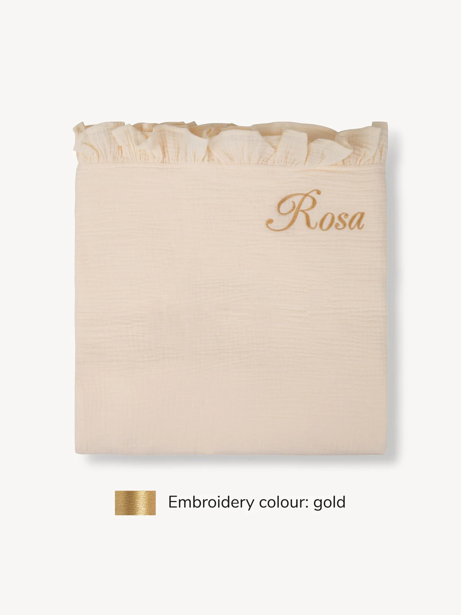 Hydrofieledoek Ruffle Cream - Image 2