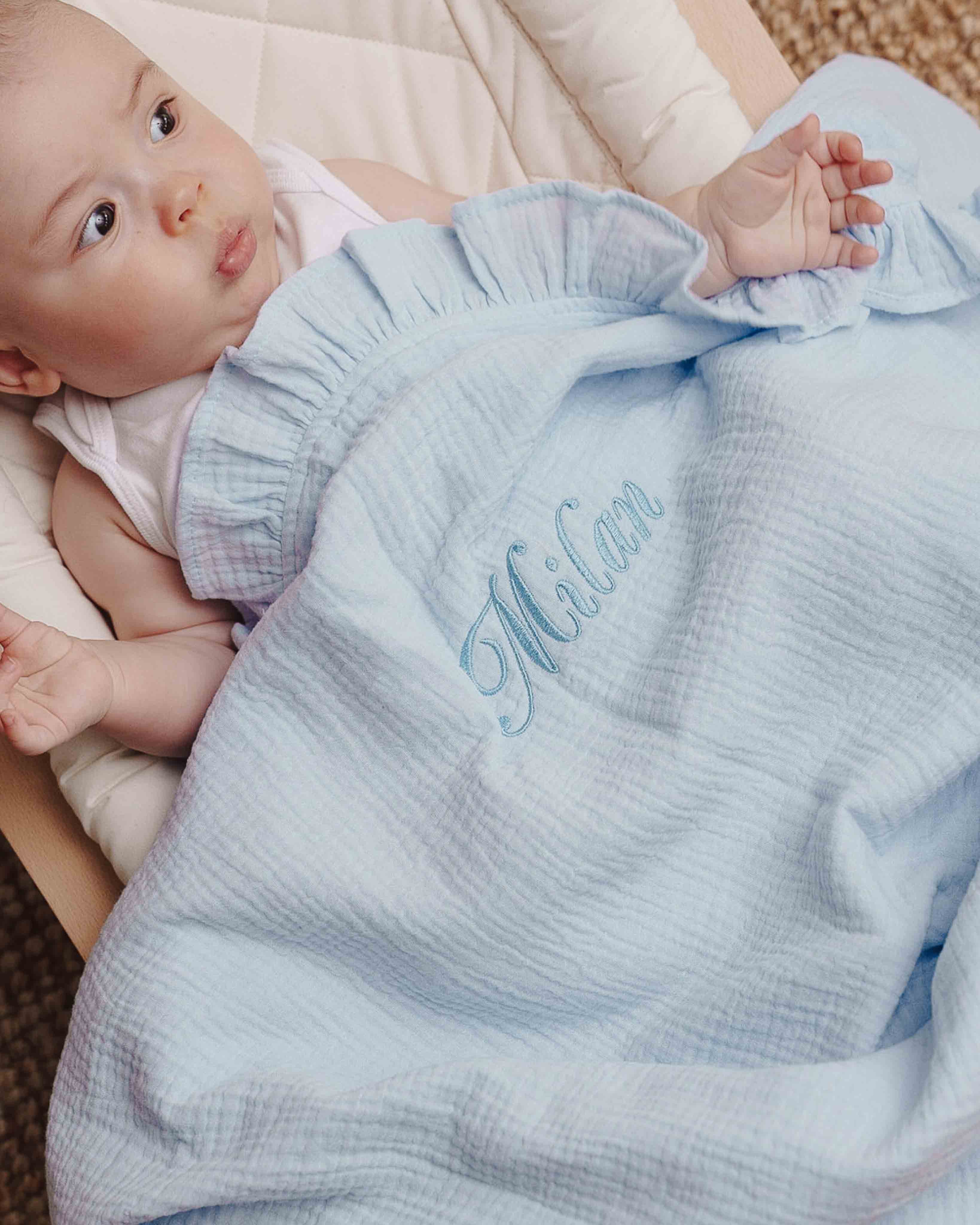 Hydrofieledoek Ruffle Light Blue - Image 3