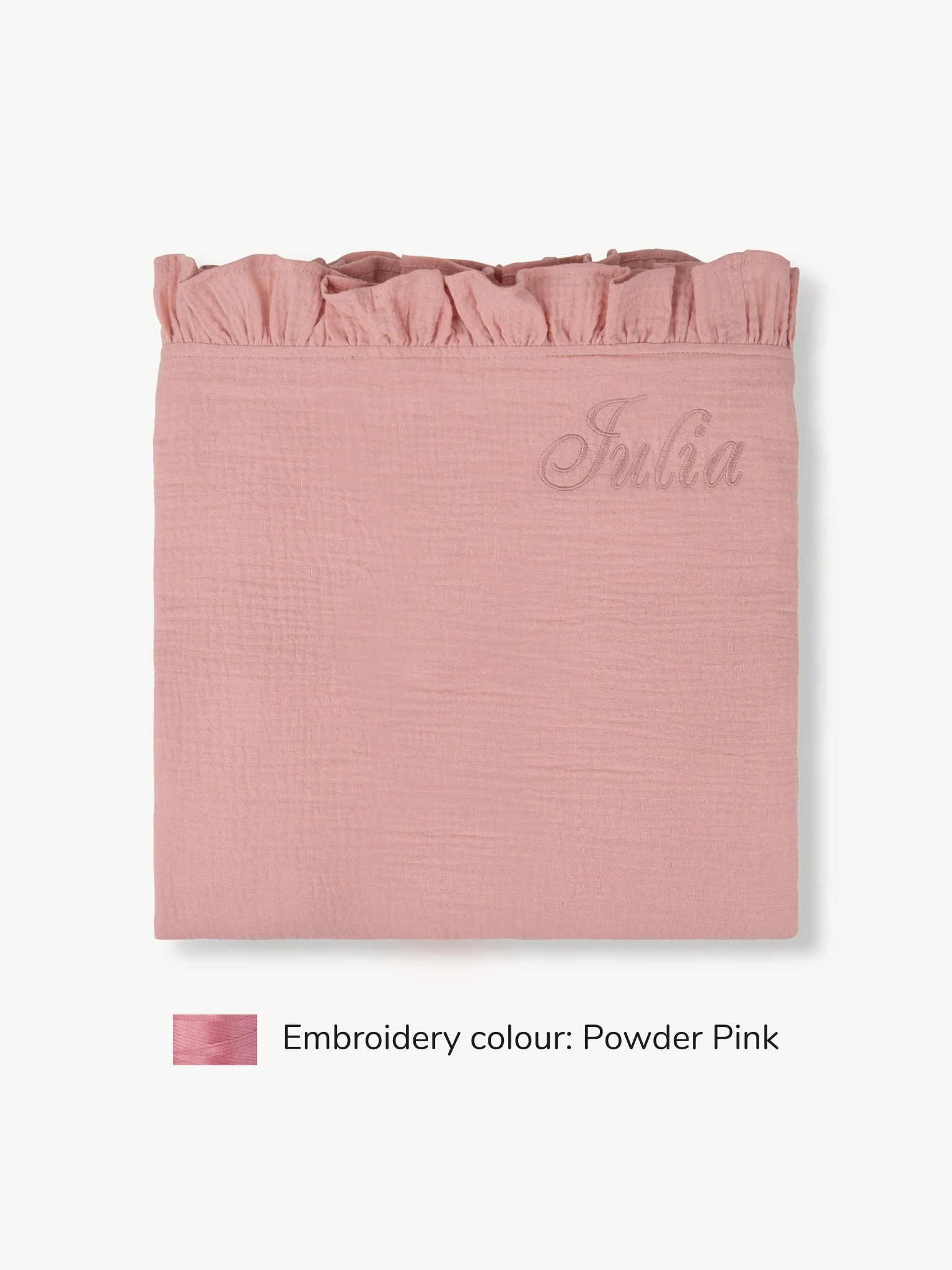 Hydrofieledoek Ruffle Old Pink - Image 2