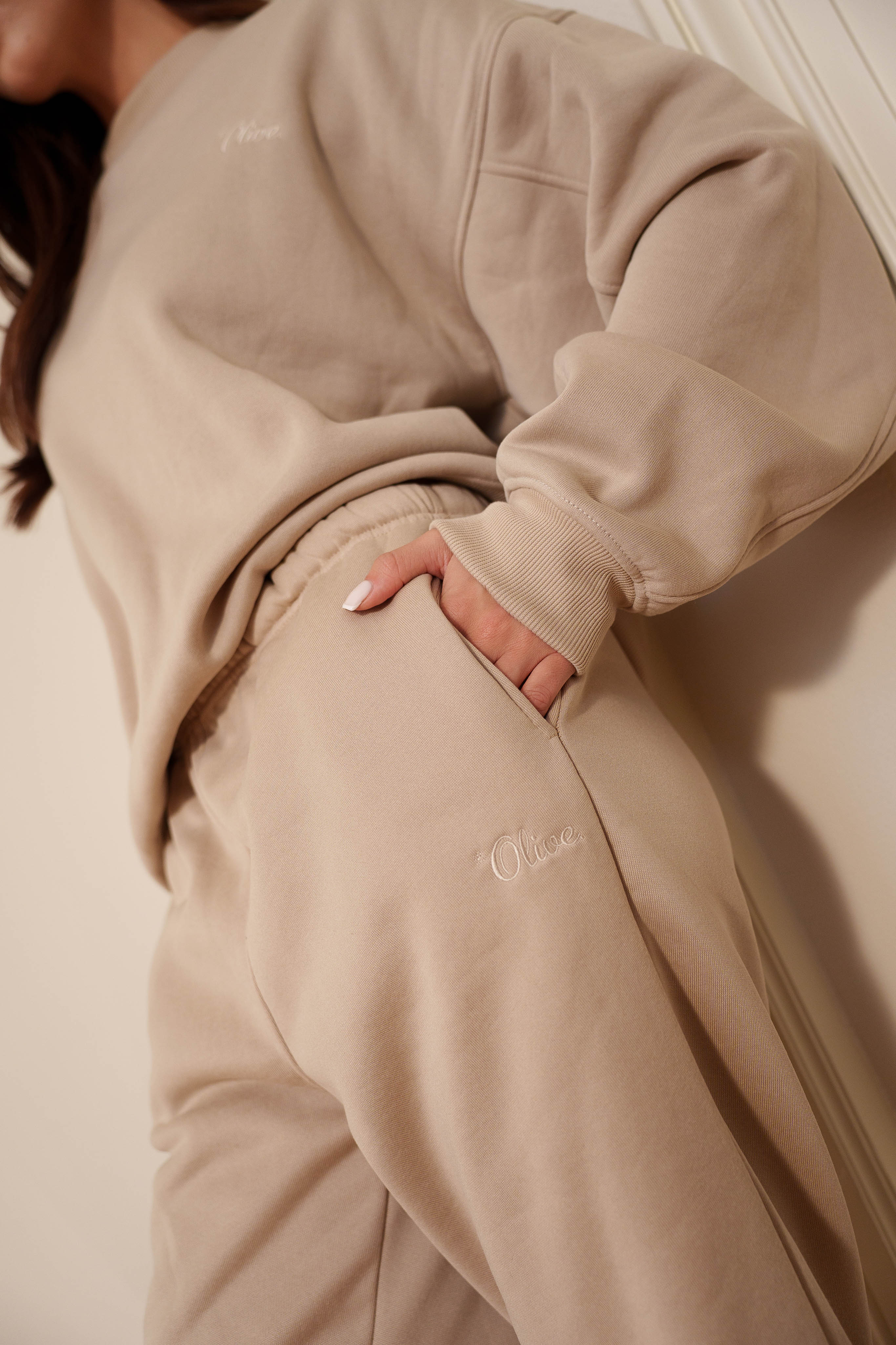 Jogging Suit Beige Cappuccino - Image 6