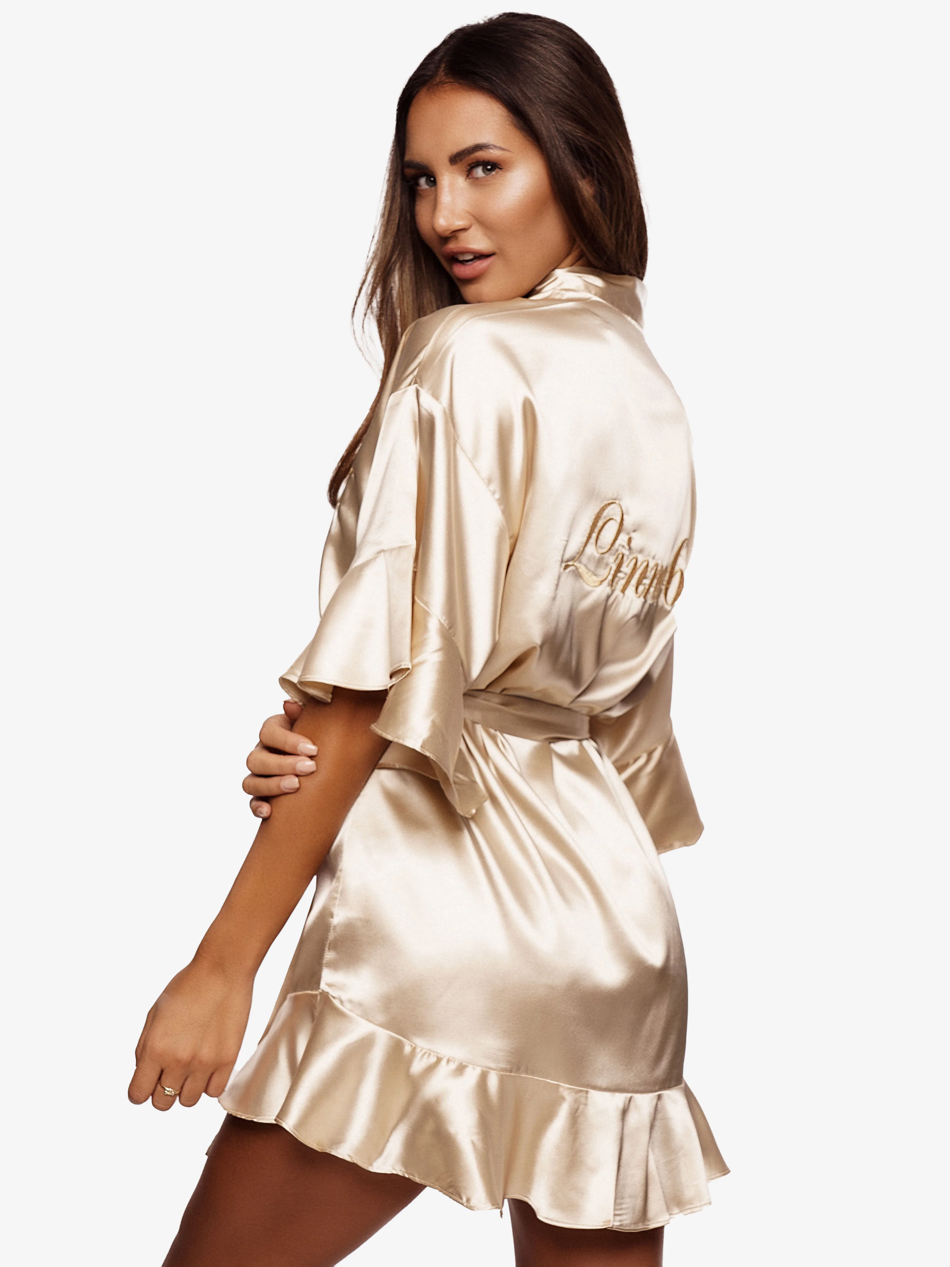 Ruffle Kimono Champagne - Image 5