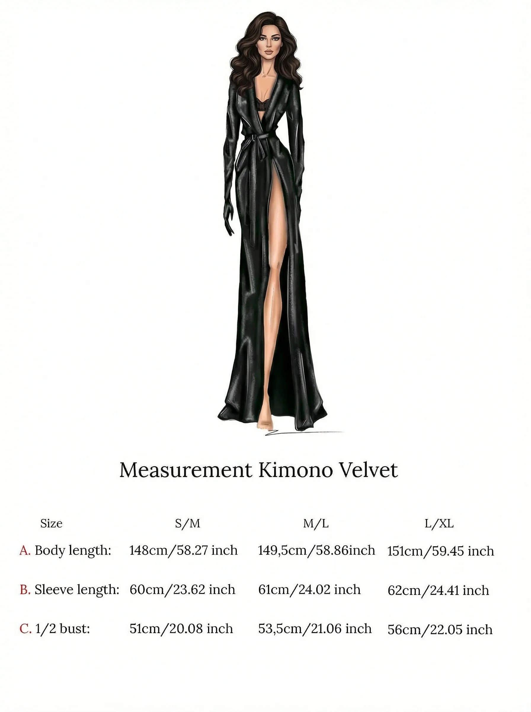 Kimono Velvet Midnight Black - Image 6