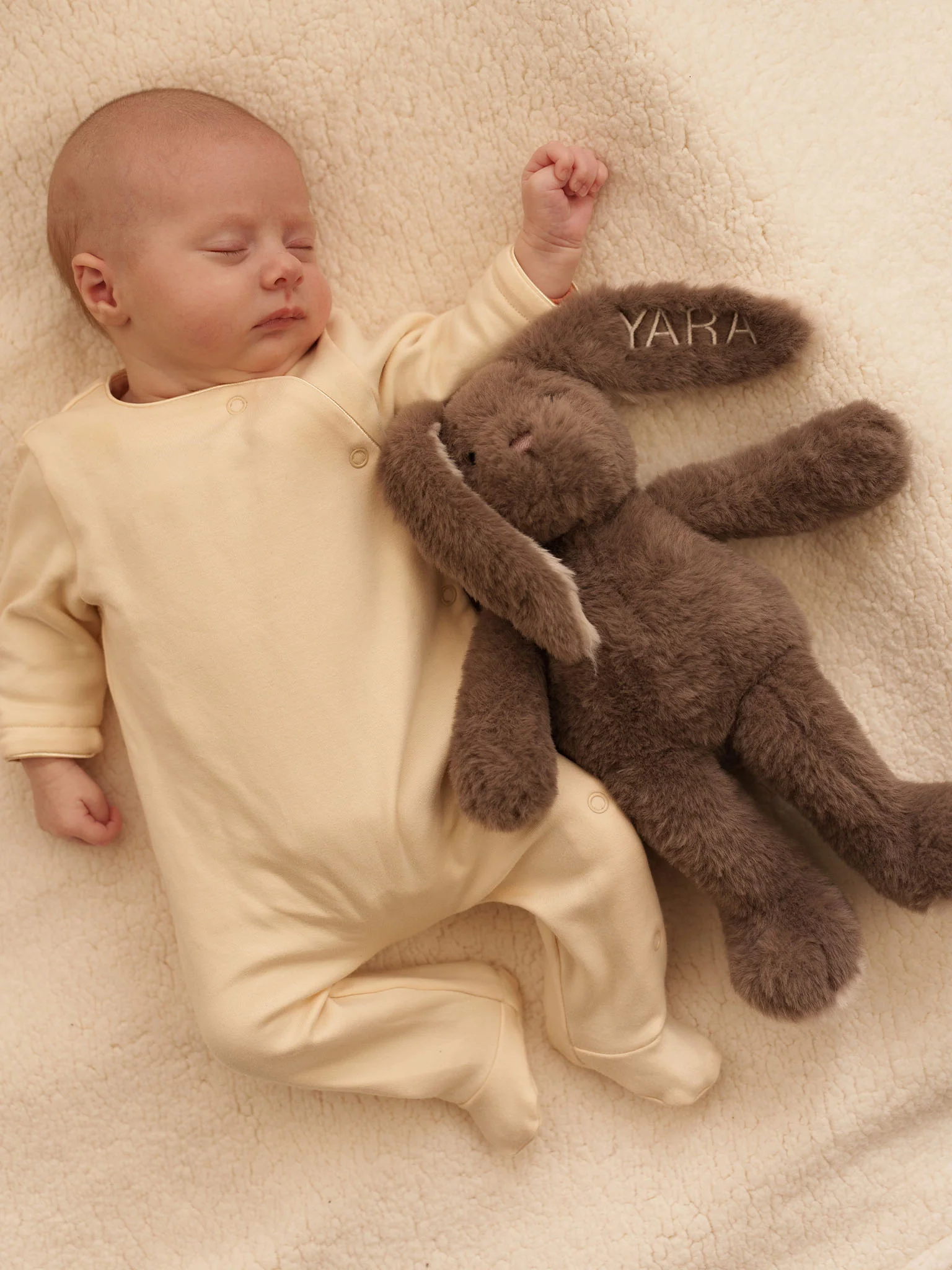 Knuffel Konijn Taupe Small - Image 3