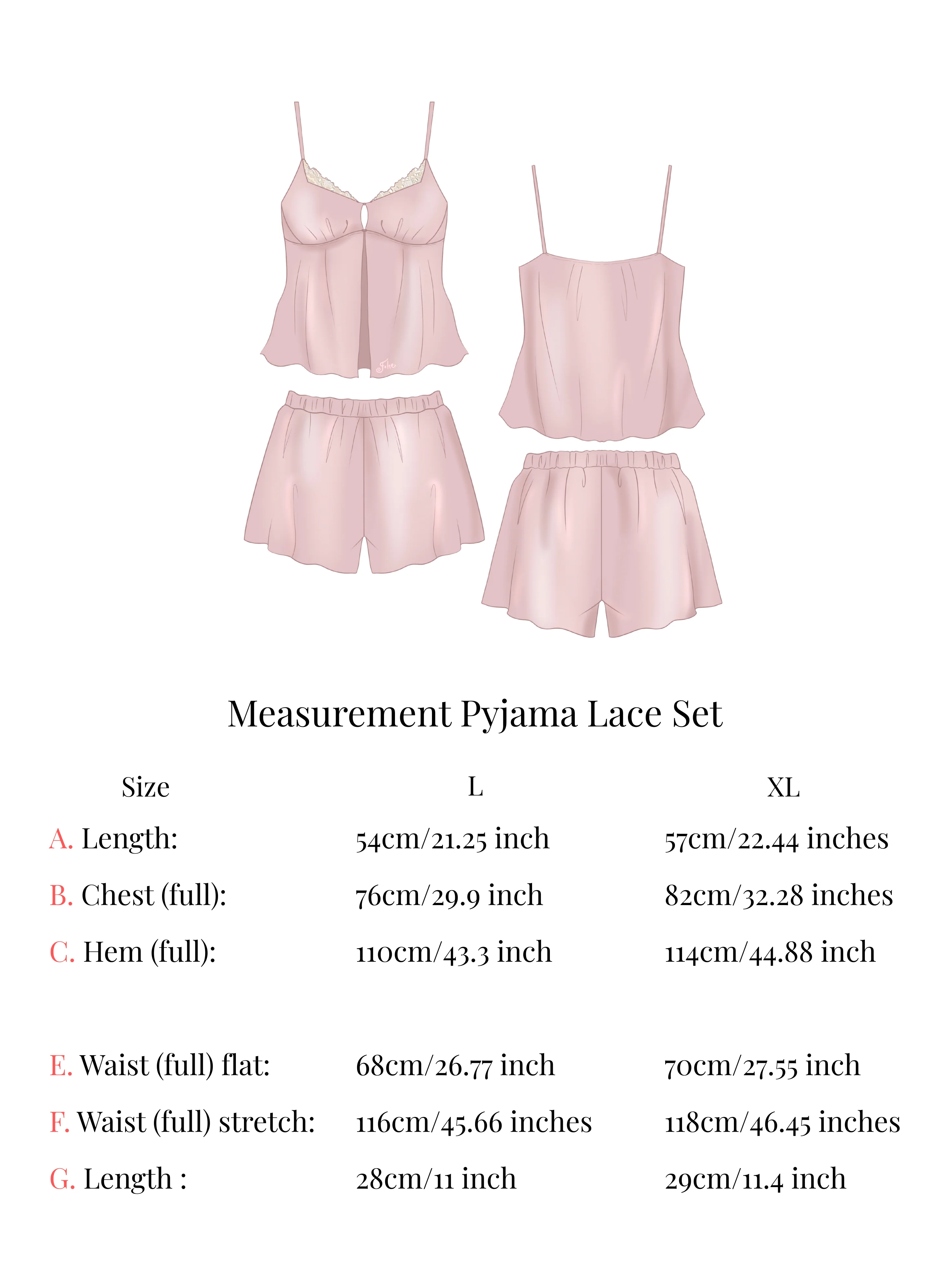 Pyjama Lace Set Pink - Image 9