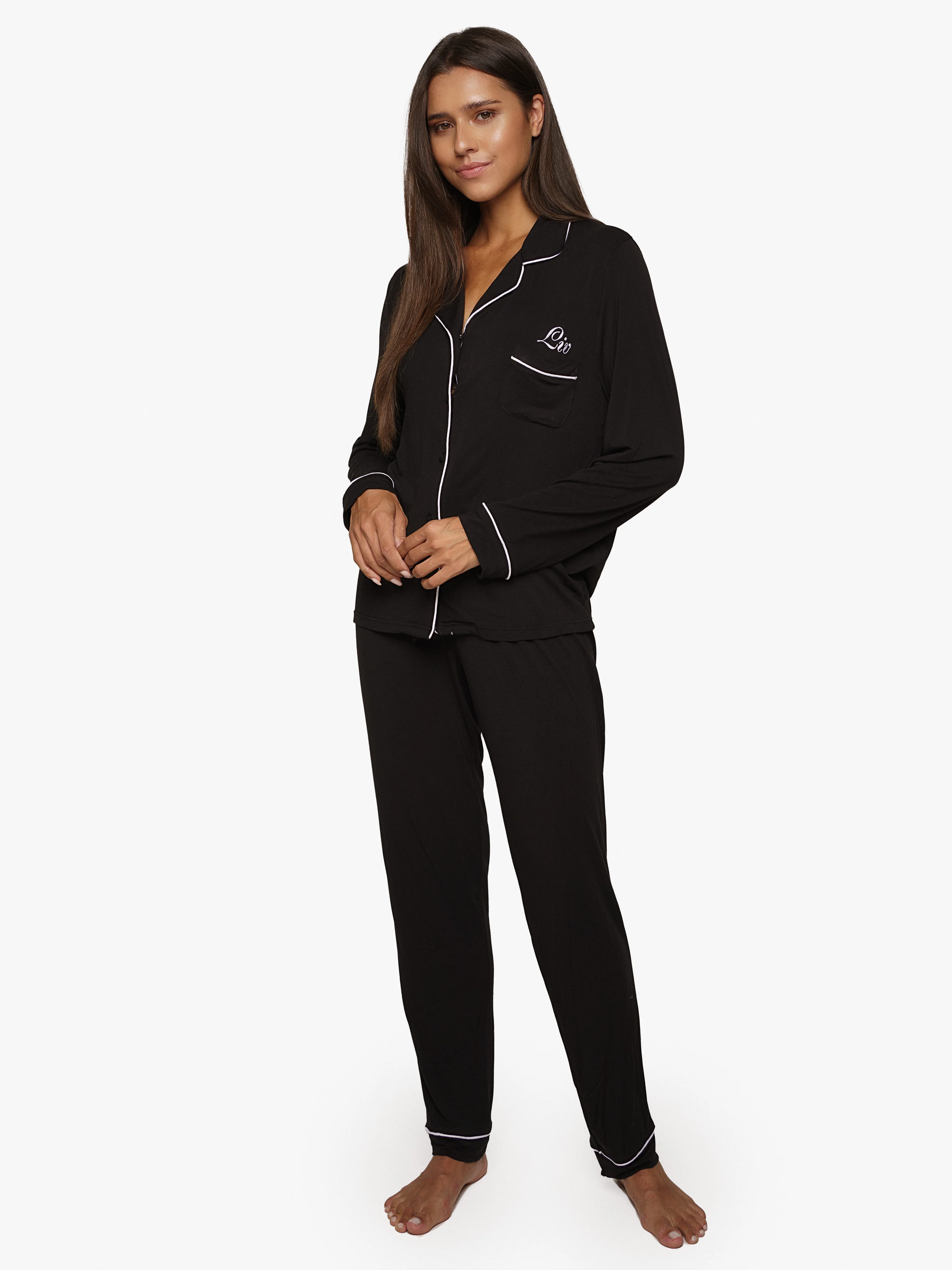 Pyjama Modal Black Long - Image 3