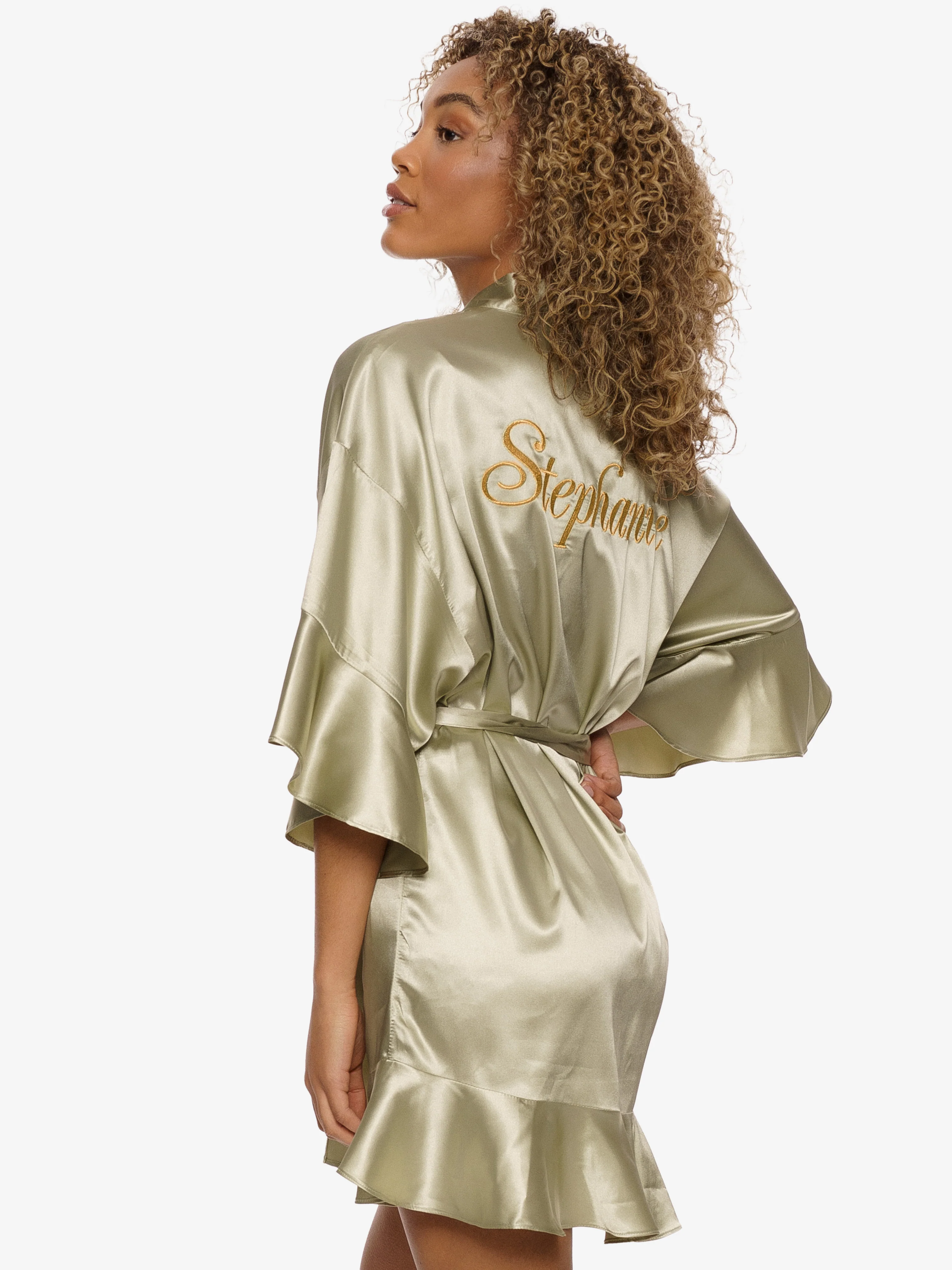 Ruffle Kimono Olive - Image 4