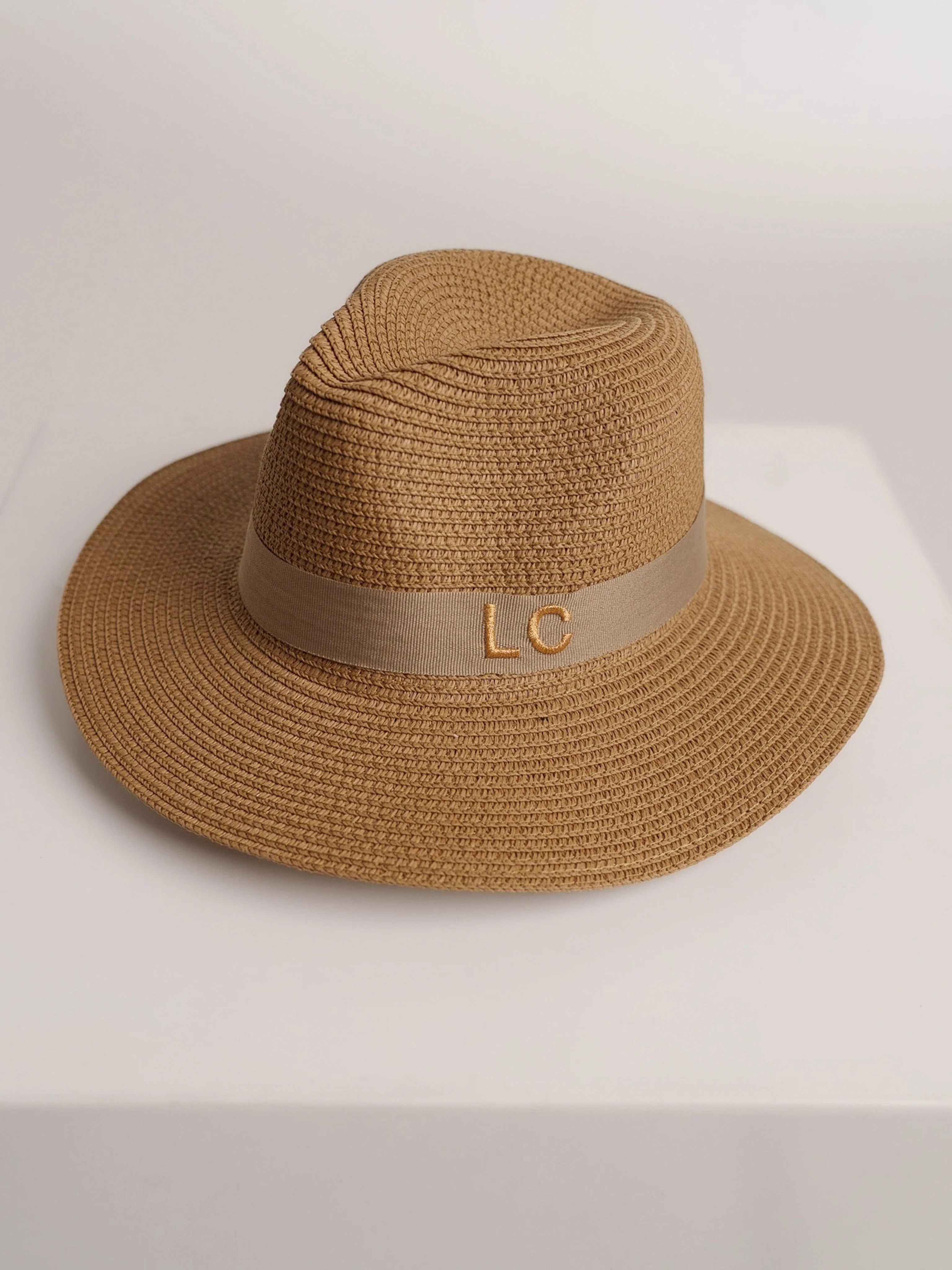 Strohoed Deluxe Bruin Met Beige Band - Image 2