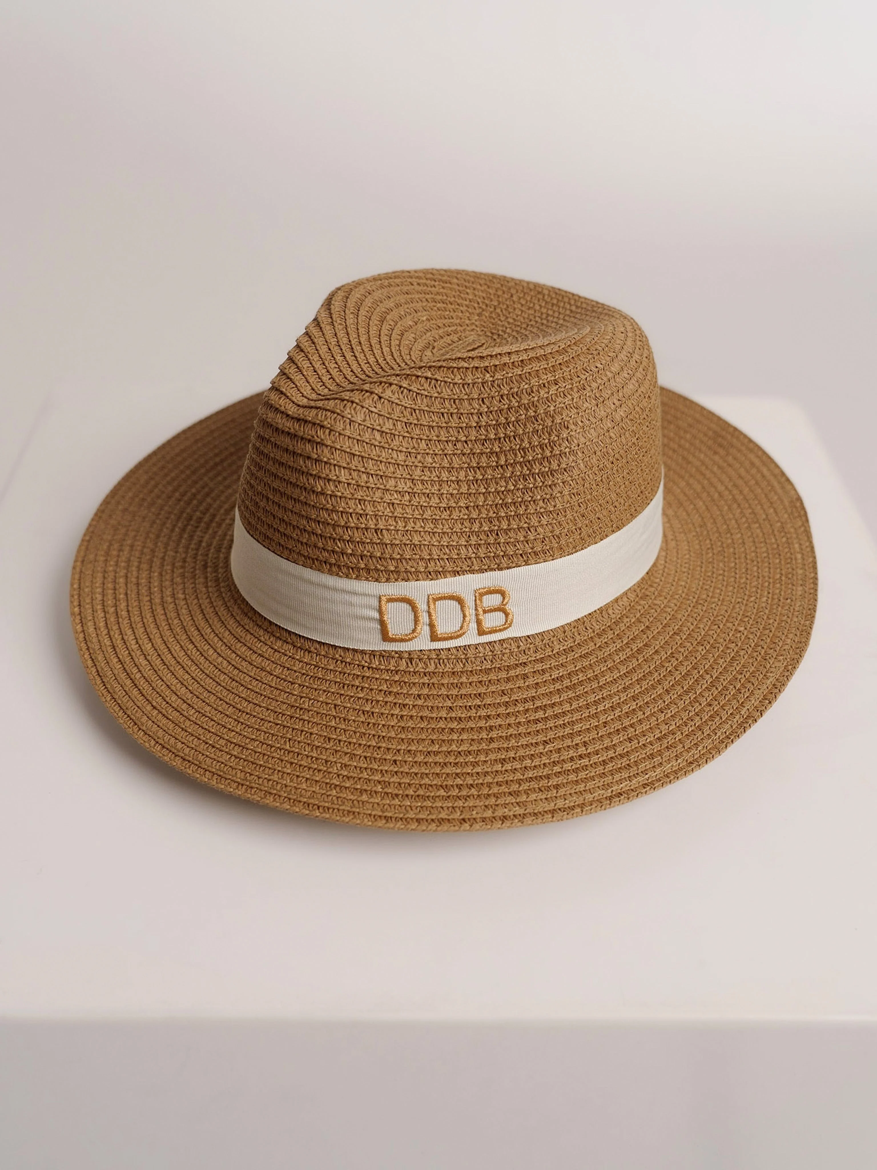 Strohoed Deluxe Bruin Met Witte Band - Image 4