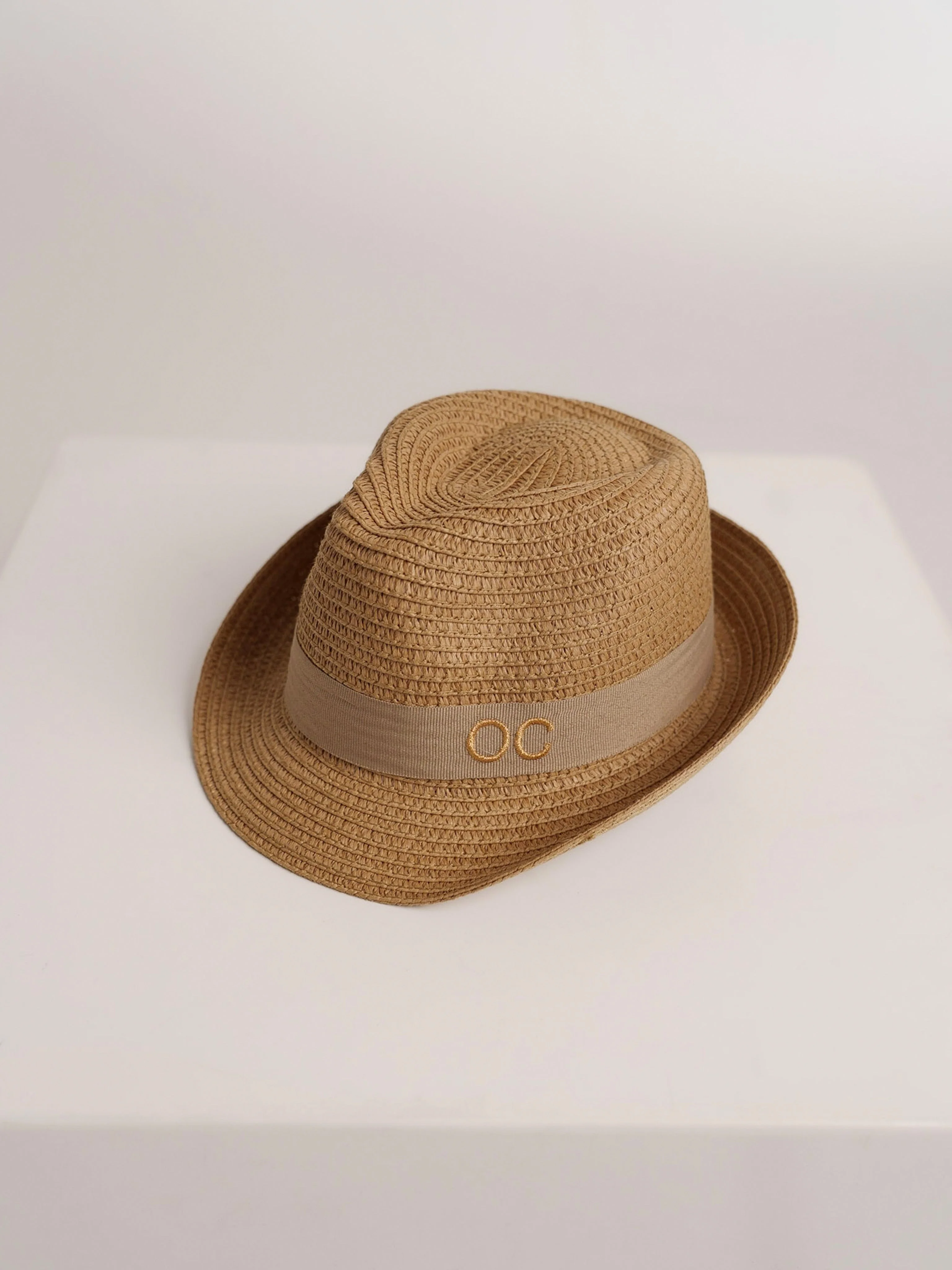 Strohoed Deluxe Kids Bruin Met Beige Band - Image 2