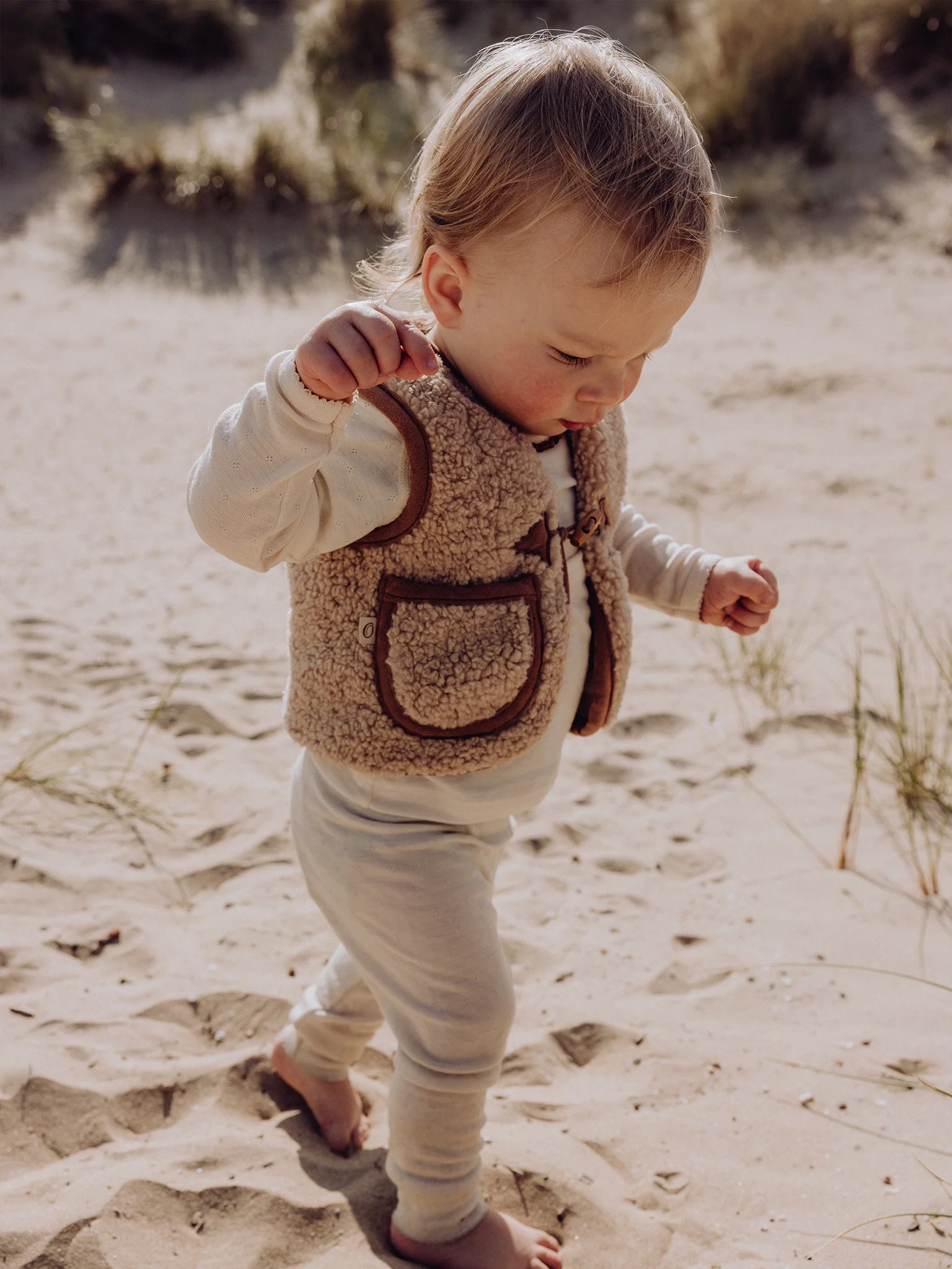 Teddy Gilet Beige - Image 9