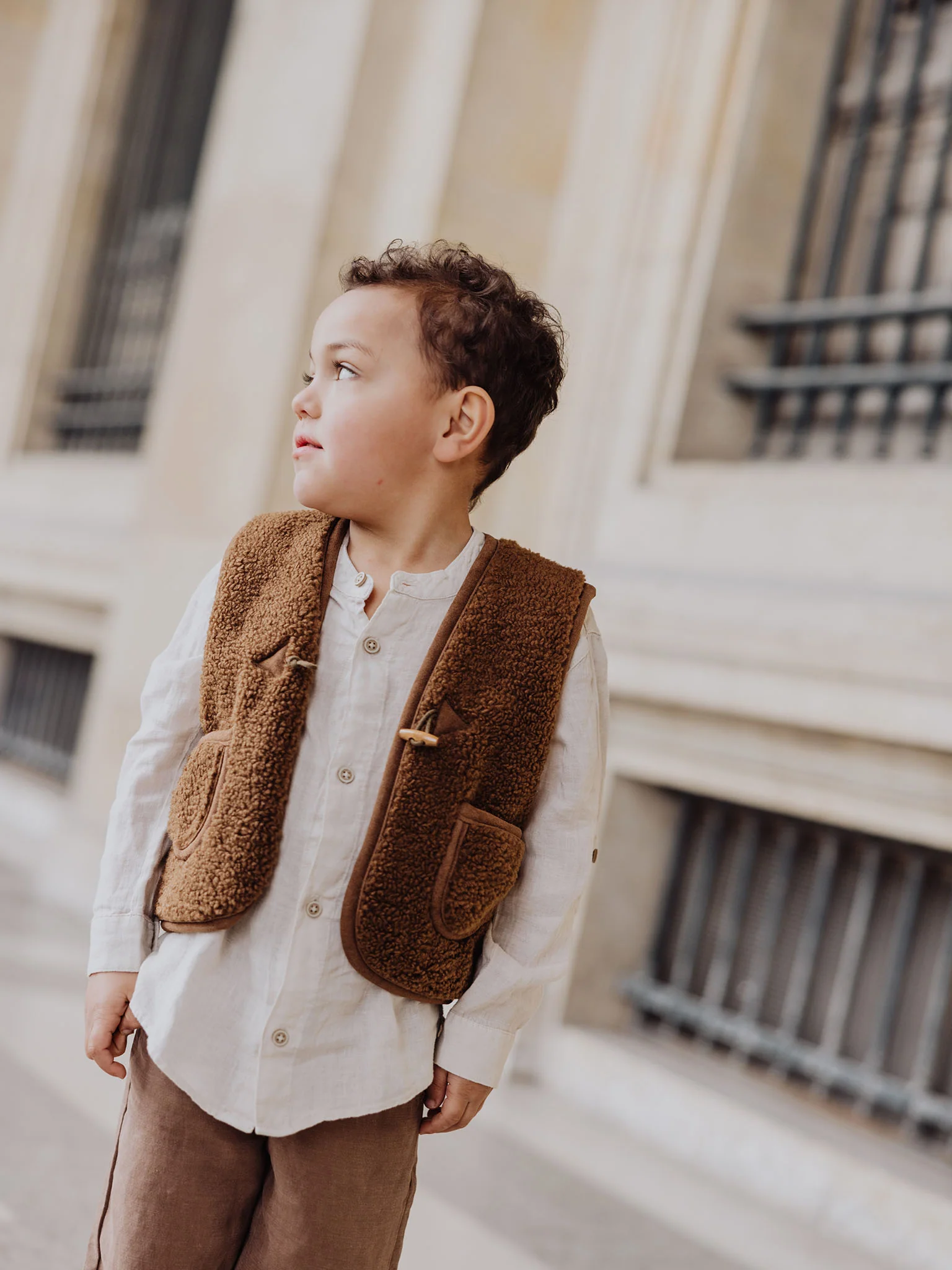 Teddy Gilet Bruin - Image 2