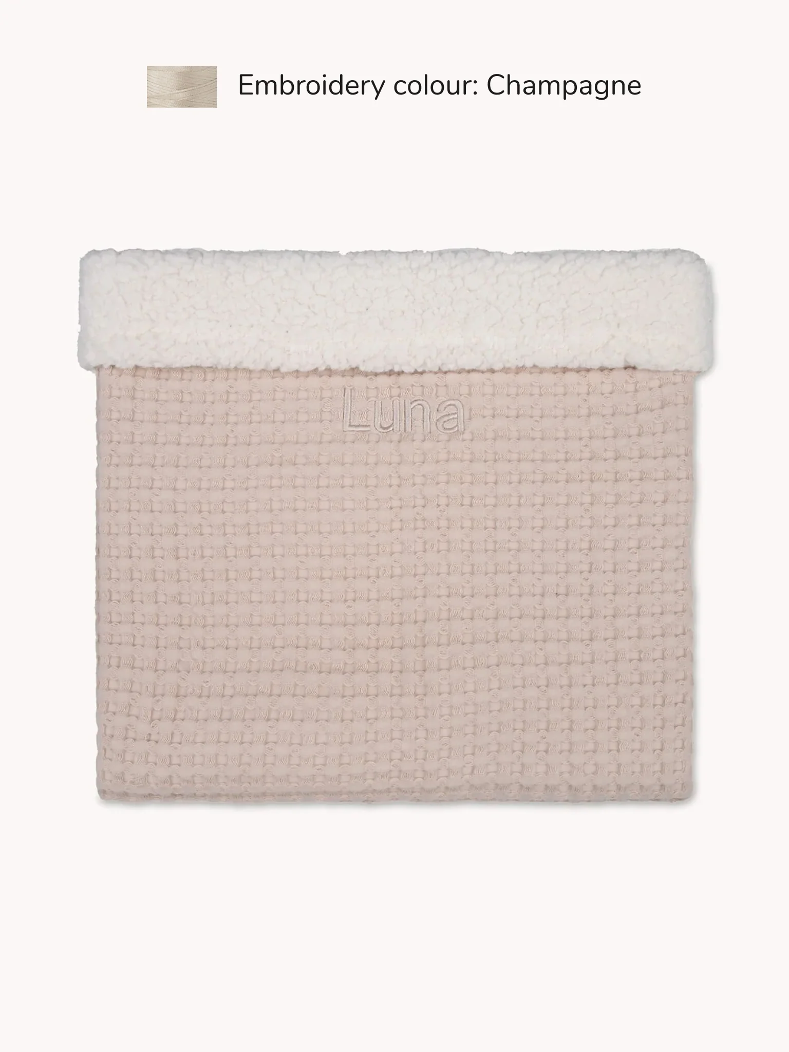 Teddy Deken Waffel Beige - Image 2