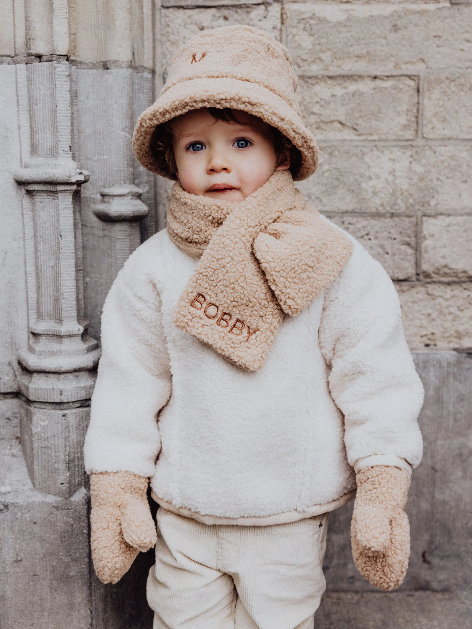 Teddy Sjaal Beige - Image 4